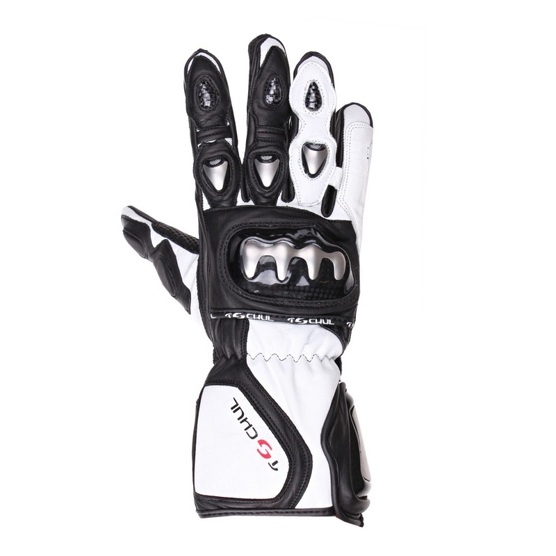 Moto rękawice Tschul 260 czarno-białe wyprzedaż