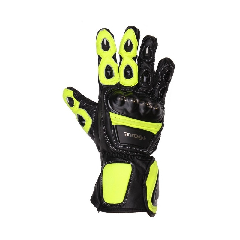 Rękawice motocyklowe Tschul 285 czarno-fluo żółte wyprzedaż