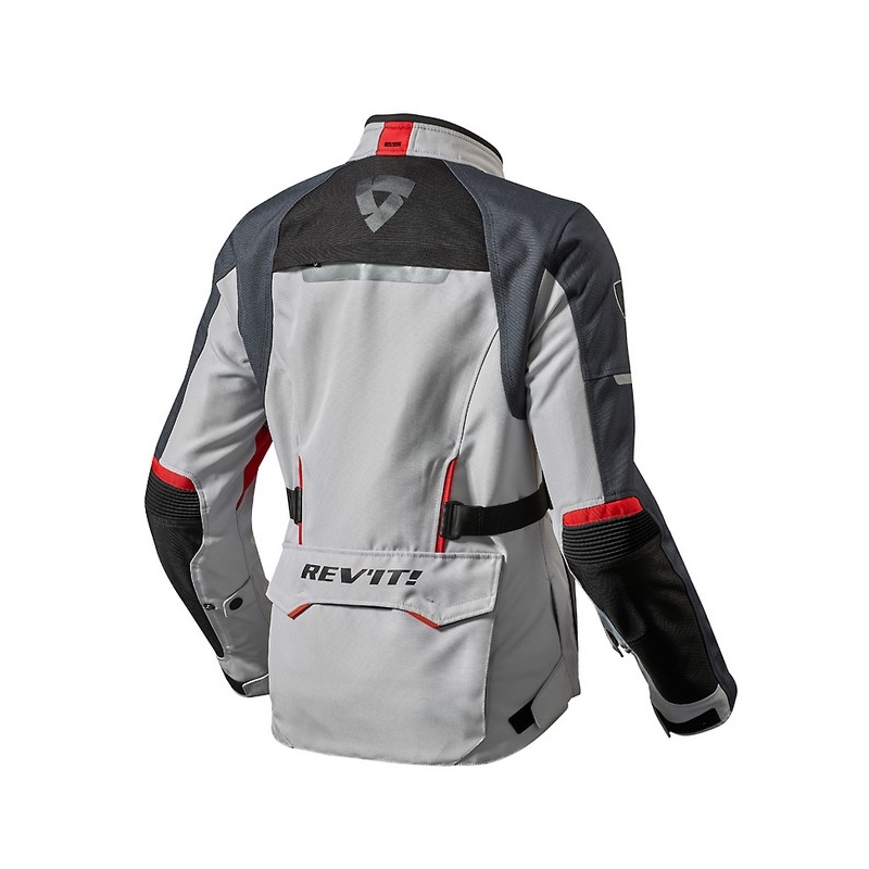 Damska kurtka motocyklowa Revit Outback 2 srebrno-czerwona wyprzedaż