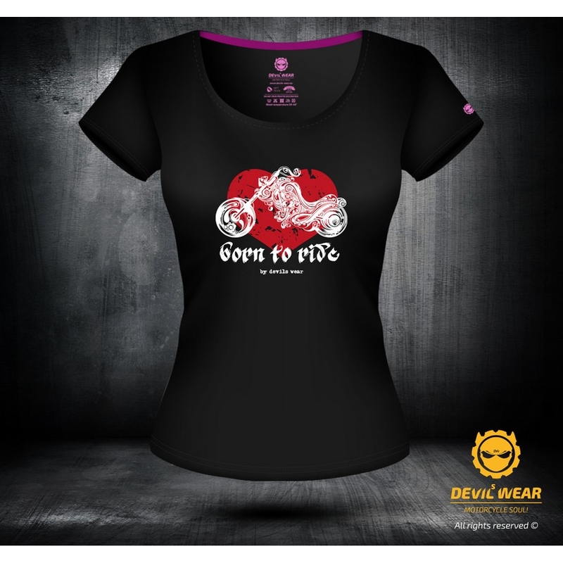 Damska koszulka Devils Wear - Born To Ride Love