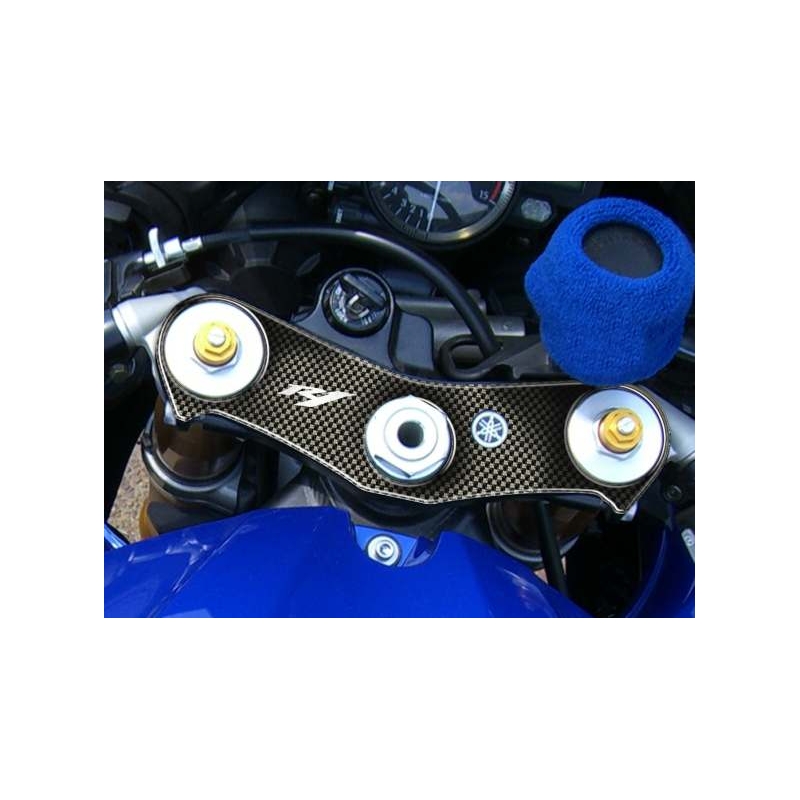 Carbonowa naklejka koło światła Print - Yamaha R1 (07-08)