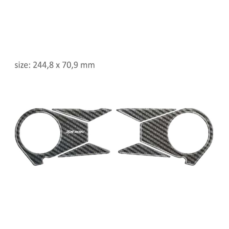 Carbonowa naklejka koło światła Print - Kawasaki ZX 10R (06-10) wyprzedaż