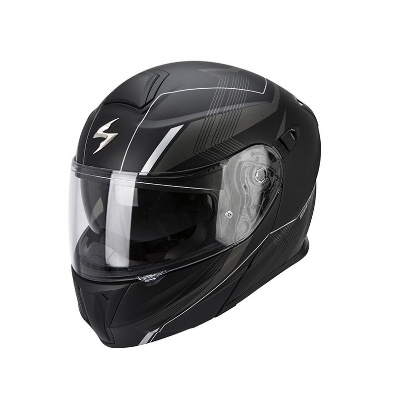 Kask szczękowy Scorpion EXO-920 GEM czarno-srebrny wyprzedaż