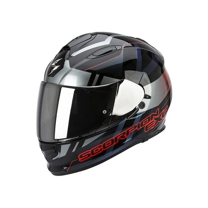 Integralny kask Scorpion EXO-510 Stage czarno-srebrno-czerwony wyprzedaż