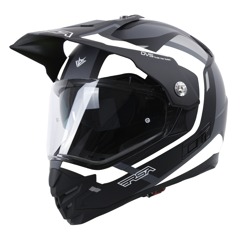 Enduro kask RSA MX-01 EVO czarno-biało-siwa wyprzedaż