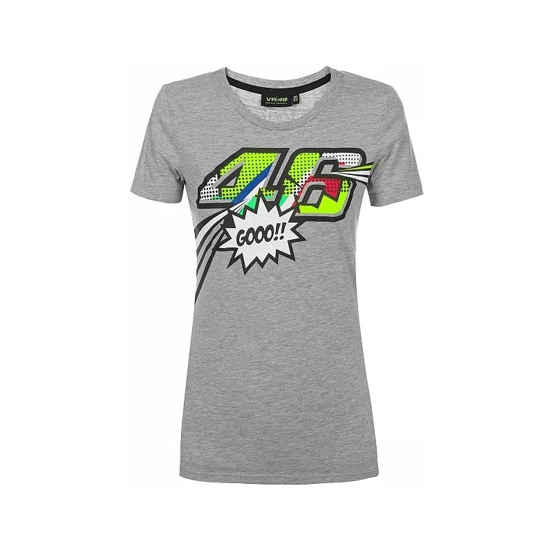 Koszulka damska VR46 Valentino Rossi POP ART szara wyprzedaż