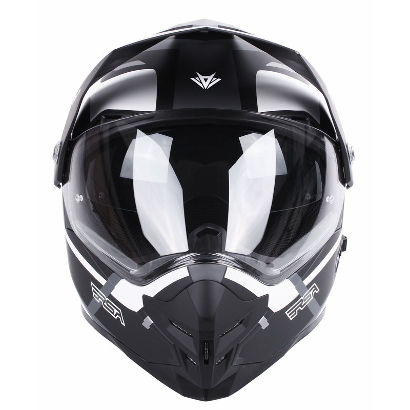Enduro kask RSA MX-01 EVO czarno-biało-siwa wyprzedaż