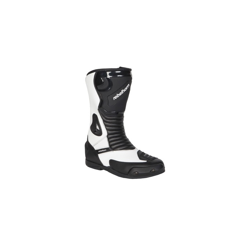 Buty motocyklowe Rebelhorn Trip biało-czarne wyprzedaż