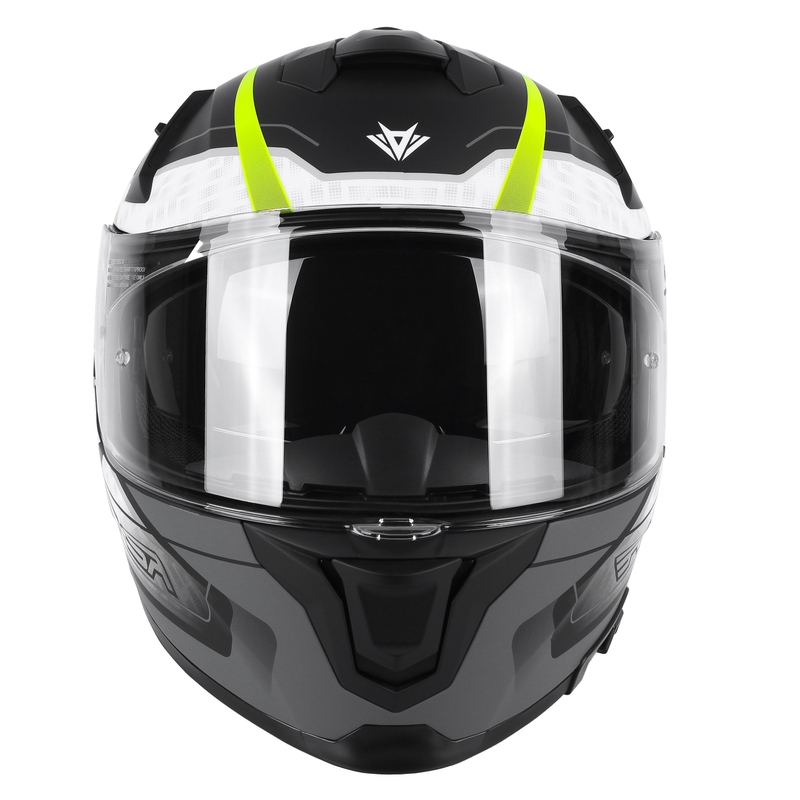 Integralny kask motocyklowy RSA Rapid siwo-fluo-żółty wyprzedaż
