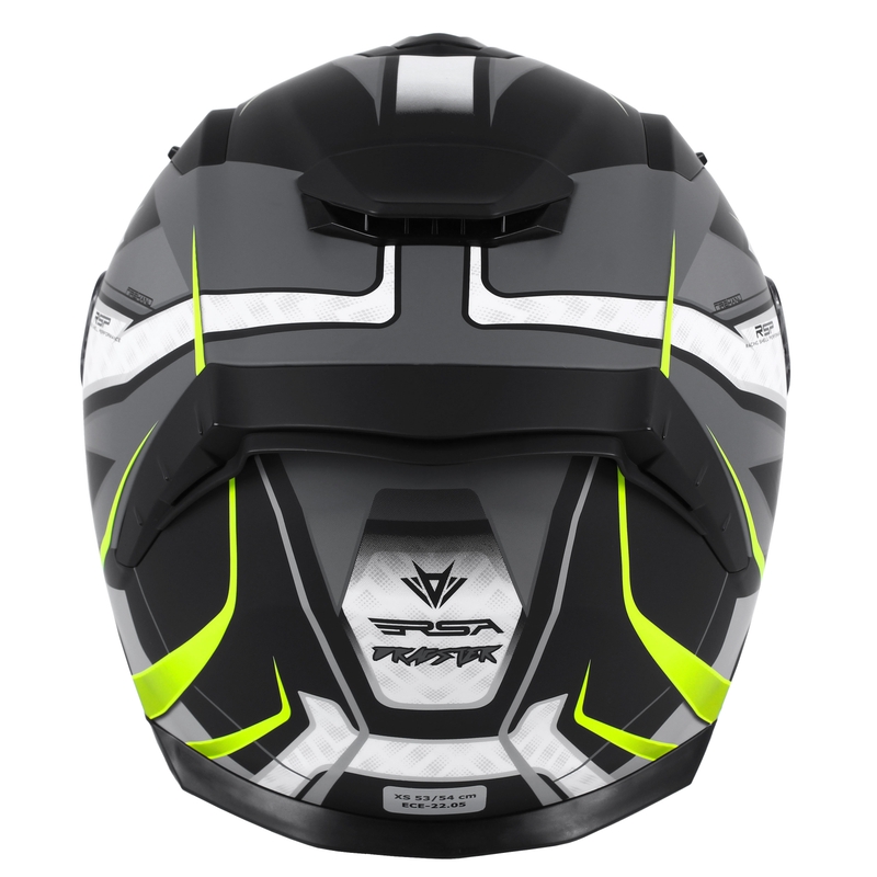 Integralny kask motocyklowy RSA Rapid siwo-fluo-żółty wyprzedaż