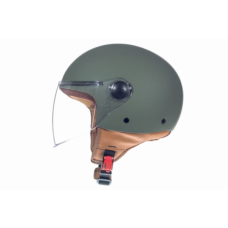 Otwarty kask motocyklowy MT Street zielony matowy - II. jakość
