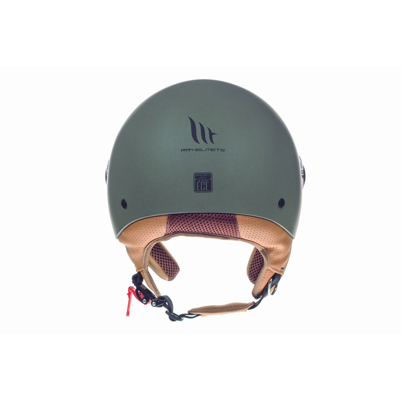 Otwarty kask motocyklowy MT Street zielony matowy - II. jakość
