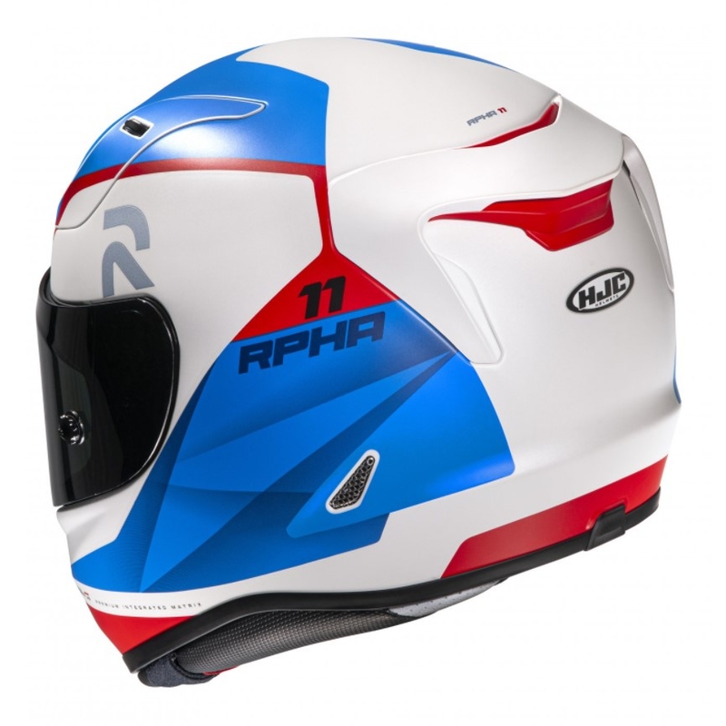Integralny kask motocyklowy HJC RPHA 11 Texen MC21SF niebiesko-czerwono-biały wyprzedaż