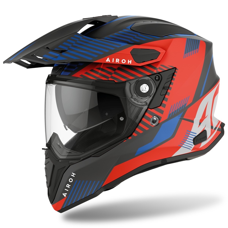 Kask enduro Airoh Commander Boost 2022 niebiesko-czerwony matowy