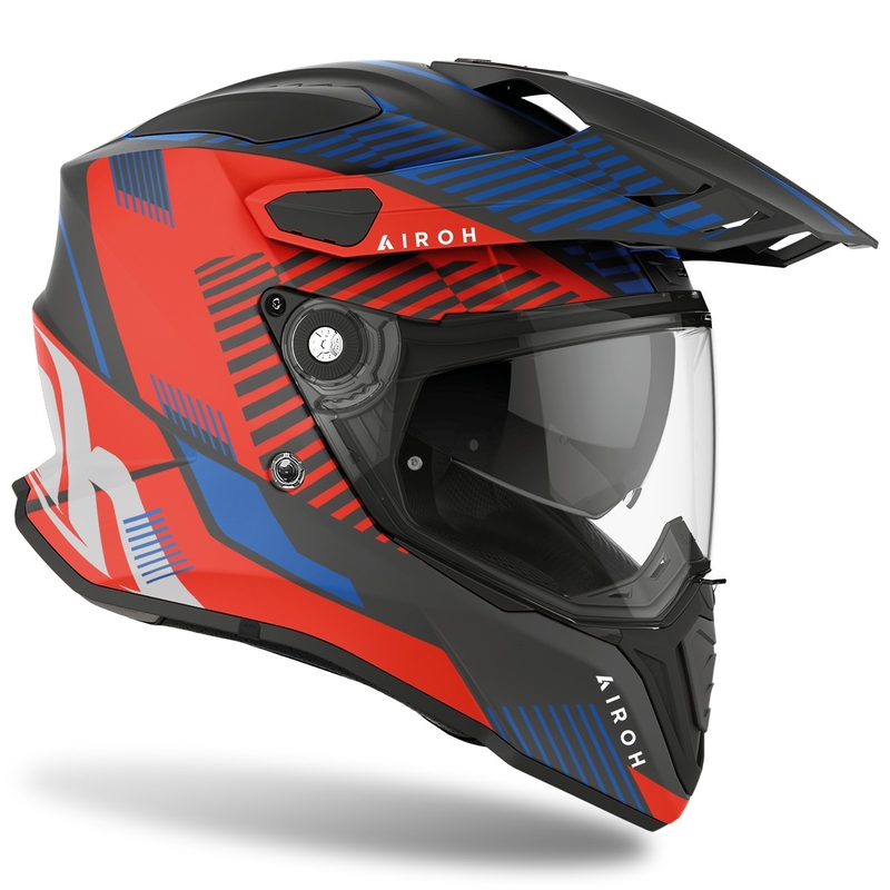 Kask enduro Airoh Commander Boost 2022 niebiesko-czerwony matowy