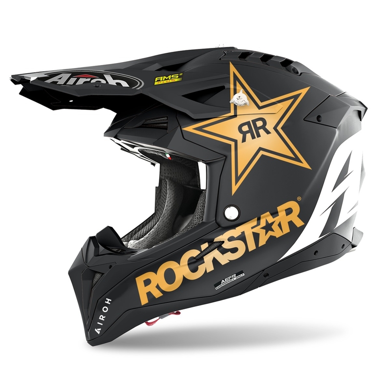 Kask motocrossowy Airoh Aviator 3.0 Rockstar 2022 mat czarny wyprzedaż
