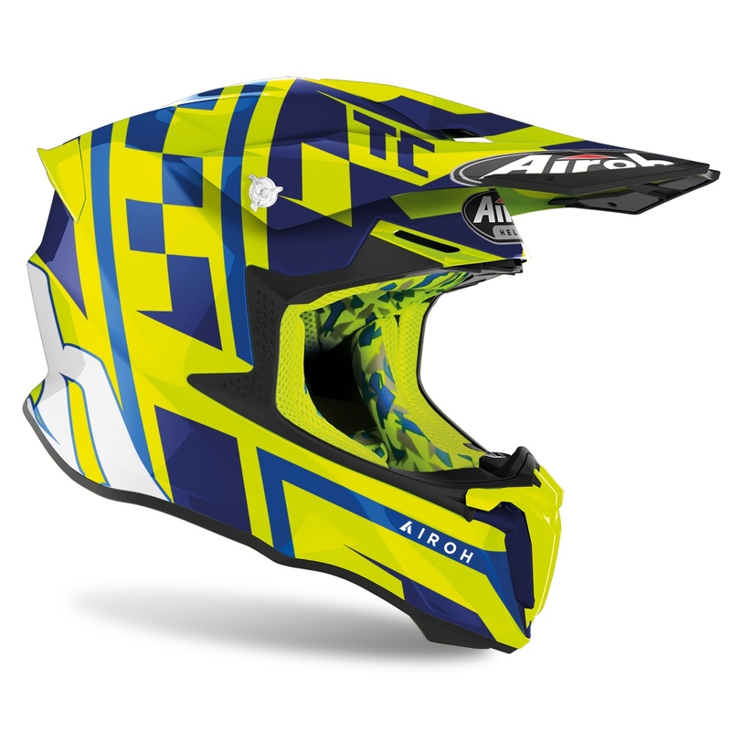 Kask motokrosowy přilba Airoh Twist 2.0 TC21 2022 żółty połysk wyprzedaż