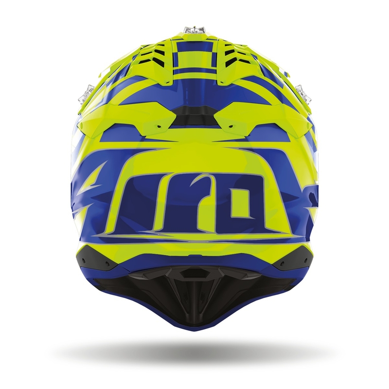 Kask motocrossowy Airoh Aviator 3.0 TC21 2022 niebiesko-fluo żółty połysk wyprzedaż