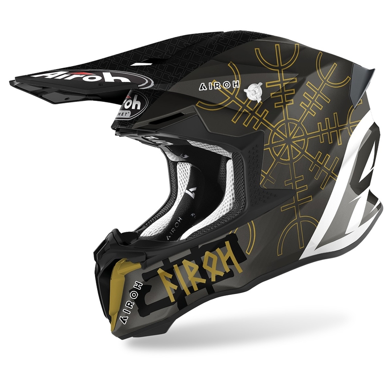 Kask motocrossowy Airoh Twist 2.0 Sword 2021 white-gold-grey wyprzedaż