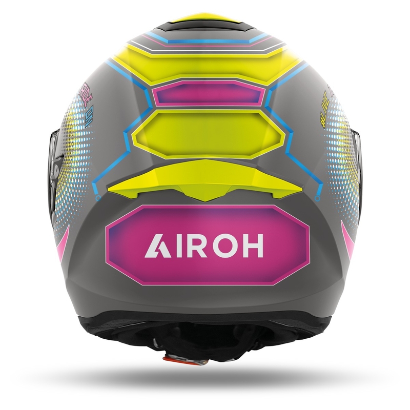 Integralny kask motocyklowy Airoh ST.501 Power 2022 szary-niebieski-różowy-fluo żółty matowy wyprzedaż