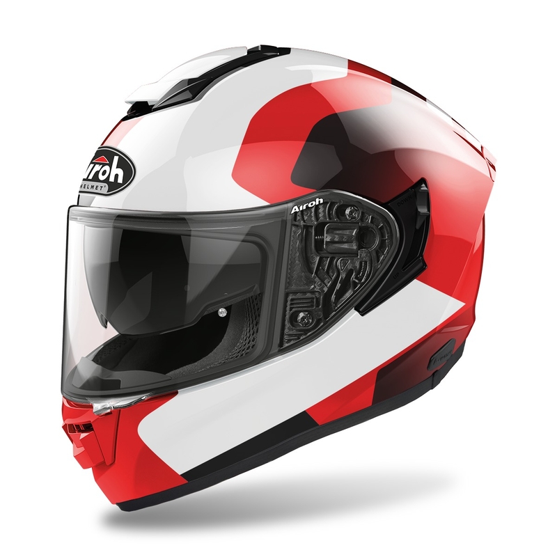 Integralny kask motocyklowy Airoh ST.501 Dock 2022 czerwony błyszczący wyprzedaż