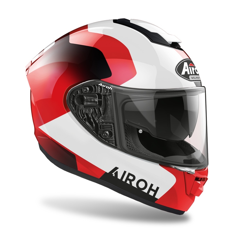 Integralny kask motocyklowy Airoh ST.501 Dock 2022 czerwony błyszczący wyprzedaż