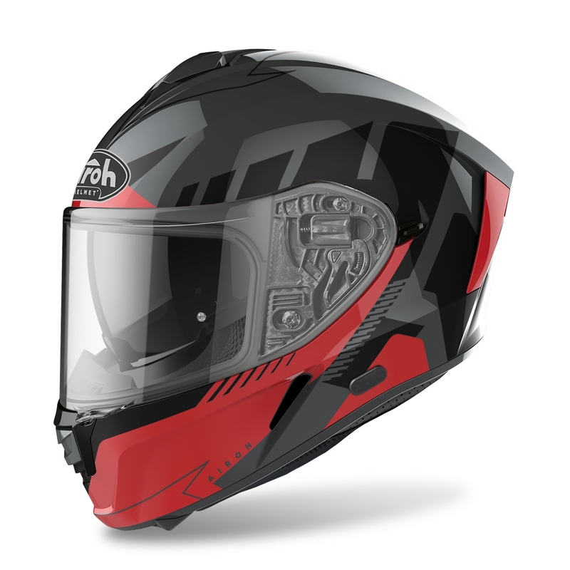 Airoh Spark Rise 2022 integralny kask motocyklowy czerwony błyszczący