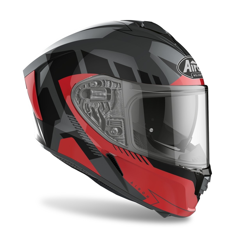 Airoh Spark Rise 2022 integralny kask motocyklowy czerwony błyszczący