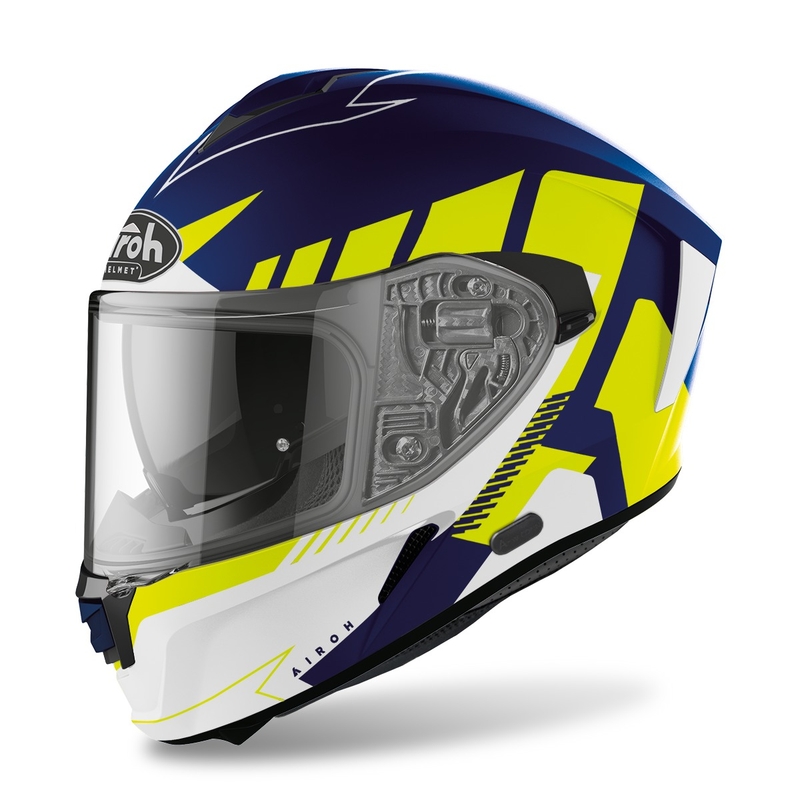 Airoh Spark Rise 2022 integralny kask motocyklowy niebiesko-żółty matowy wyprzedaż