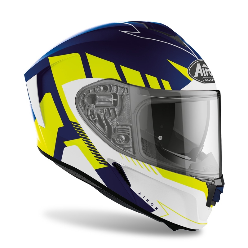 Airoh Spark Rise 2022 integralny kask motocyklowy niebiesko-żółty matowy wyprzedaż