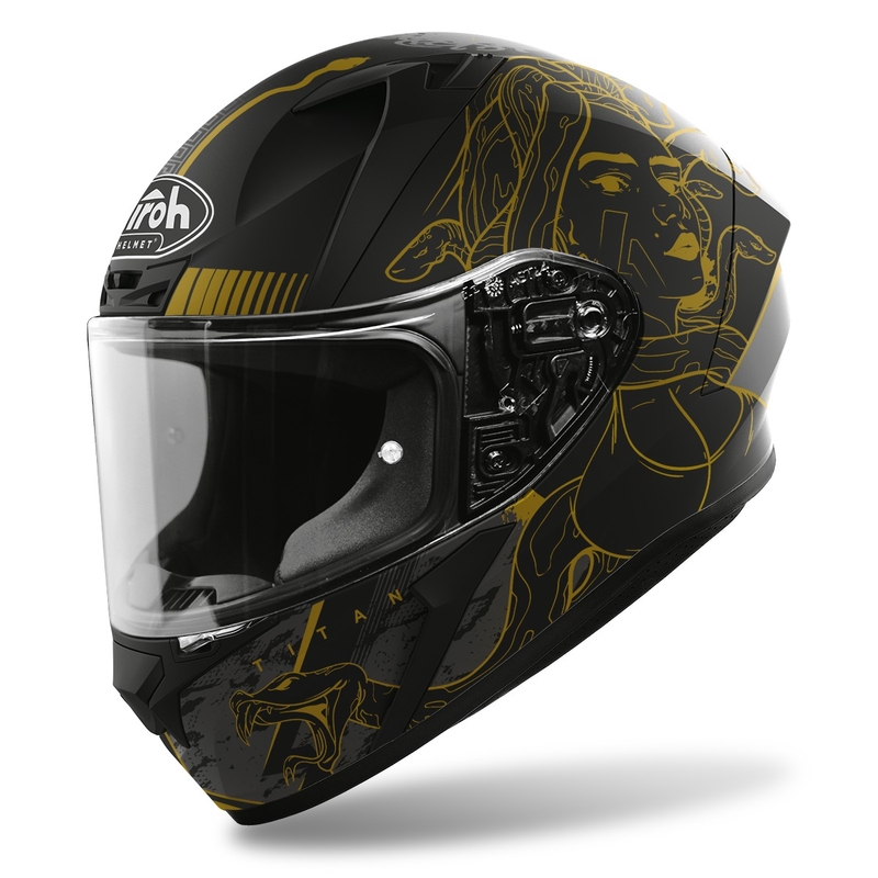 Integralny kask motocyklowy Airoh Valor Titan 2022 mat czarno-złoty