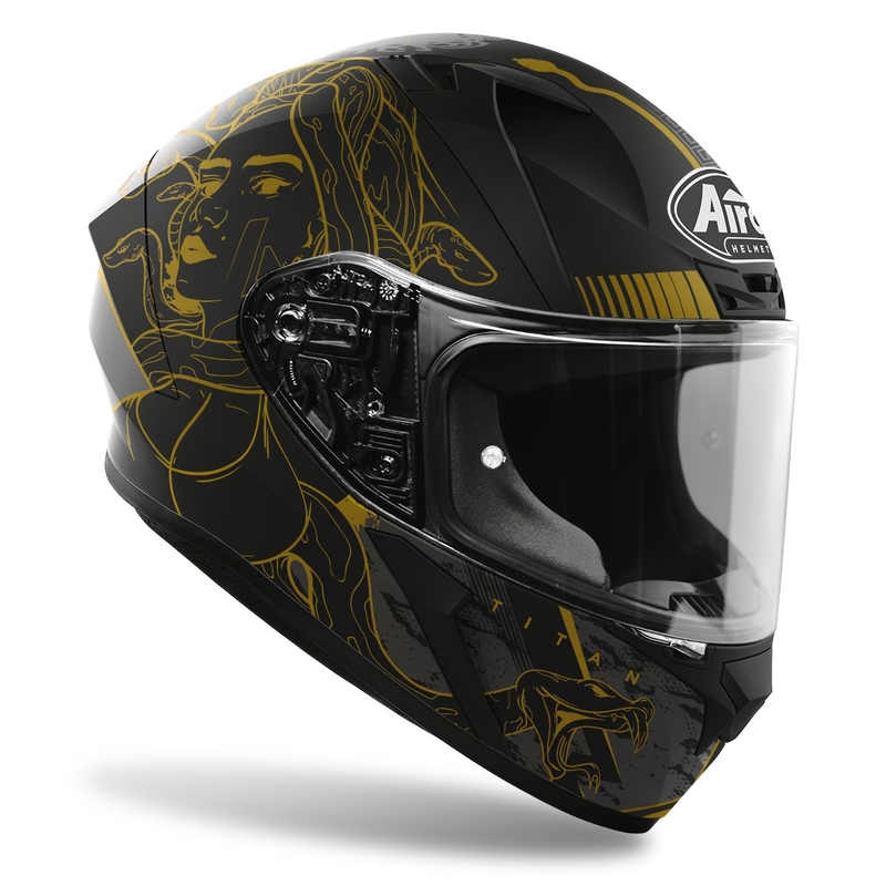 Integralny kask motocyklowy Airoh Valor Titan 2022 mat czarno-złoty