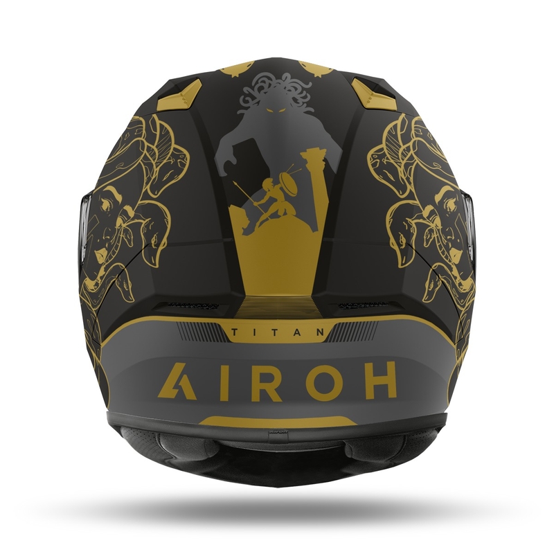 Integralny kask motocyklowy Airoh Valor Titan 2022 mat czarno-złoty