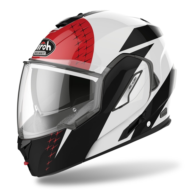 Kask szczękowy Airoh REV19 Leaden 2022 czerwony połysk