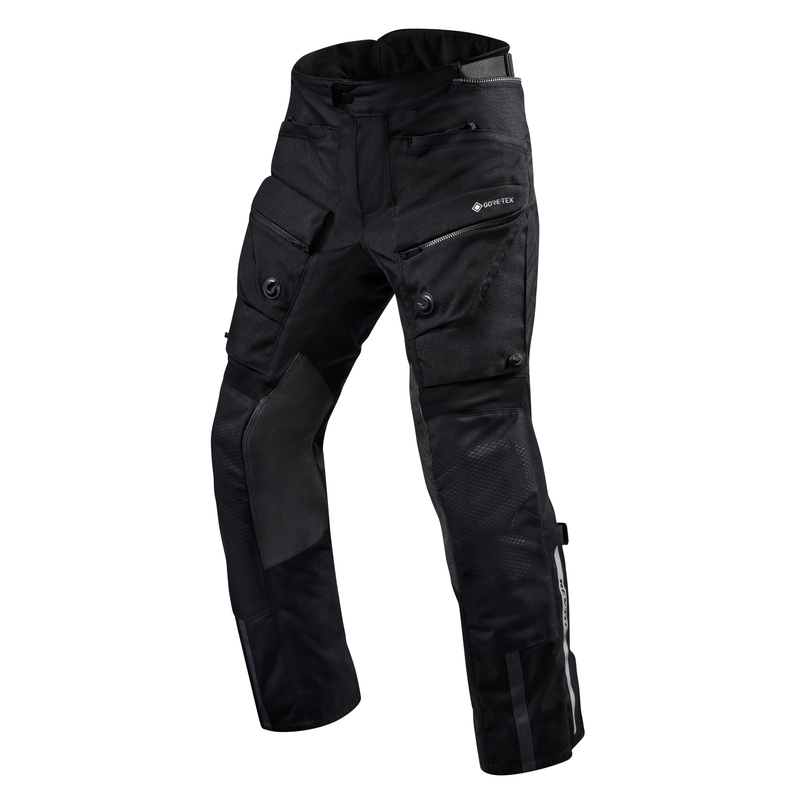 Spodnie motocyklowe Revit Defender 3 GTX czarne, skrócone