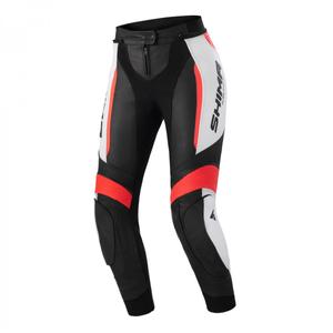Damskie spodnie motocyklowe Shima Miura 2.0 Black-White-Fluo Red