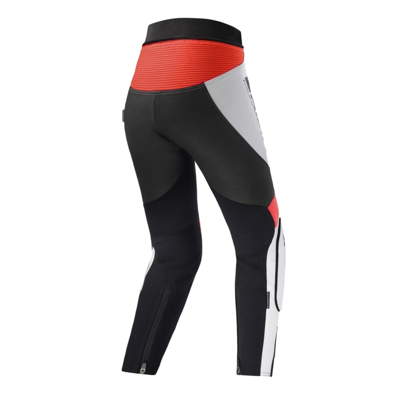 Damskie spodnie motocyklowe Shima Miura 2.0 Black-White-Fluo Red