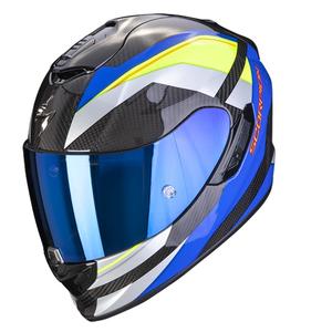 Integralny kask motocyklowy Scorpion Exo-1400 Carbon Air Legione niebiesko-fluo żółty