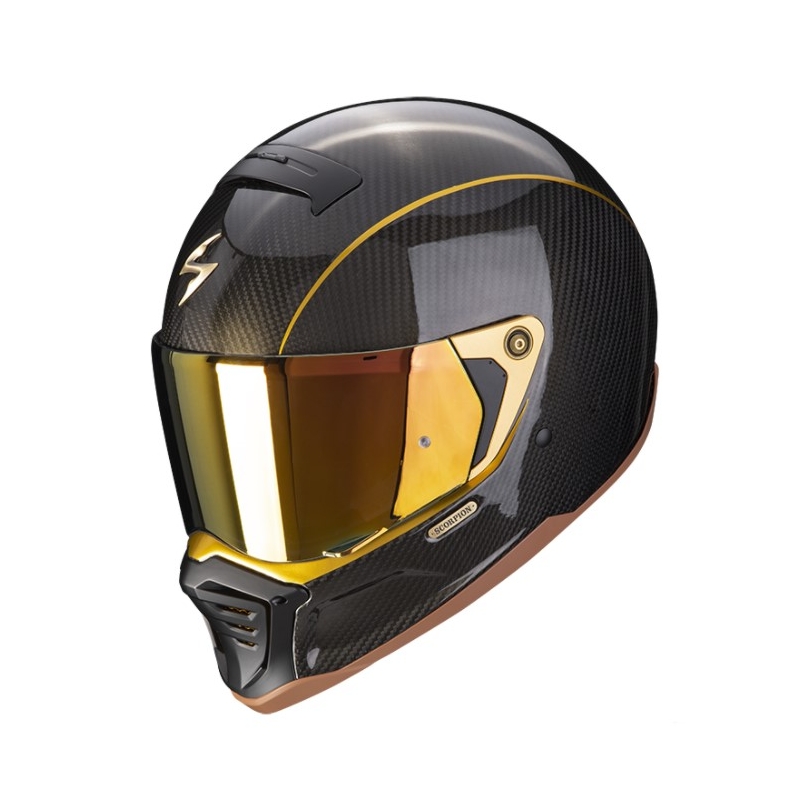 Integralny kask motocyklowy Scorpion EXO-HX1 Carbon SE czarno-złoty
