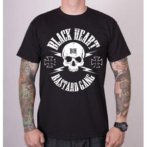 Koszulka męska czarna Heart Bastard Skull