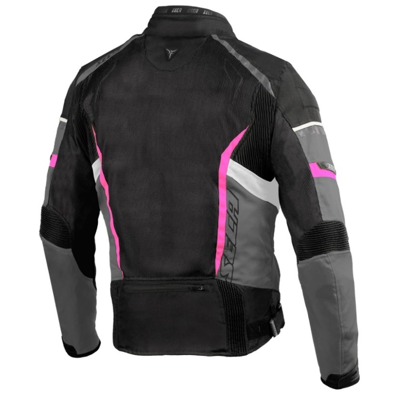 SECA Airflow II Kurtka motocyklowa damska czarno-różowa wyprzedaż