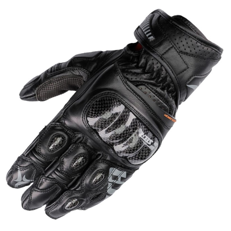 Rękawice motocyklowe SECA Trackday Short czarne