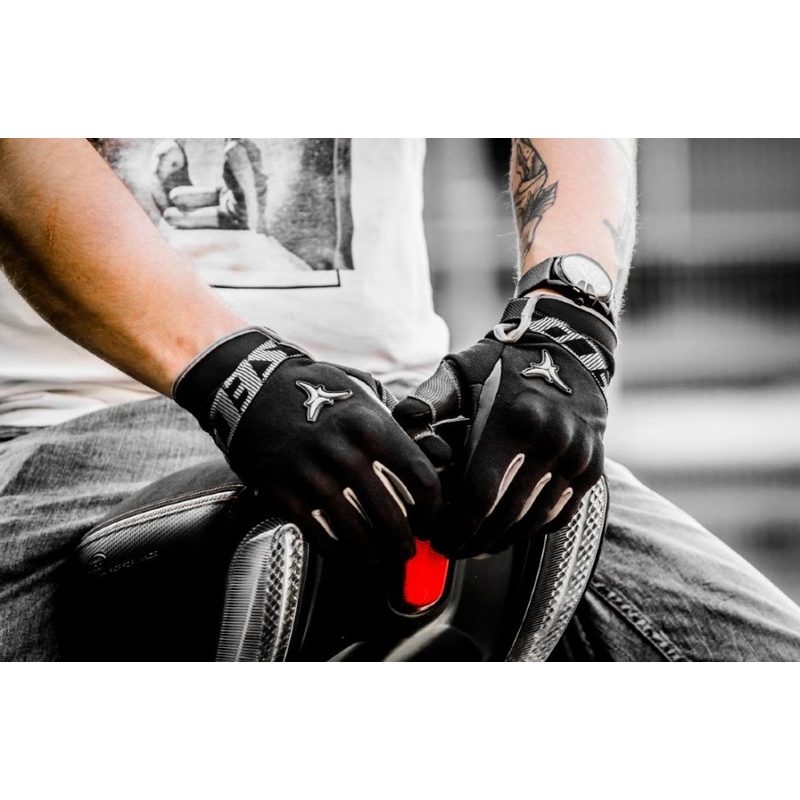 SECA X-Stretch rękawice motocyklowe czarny/szary wyprzedaż