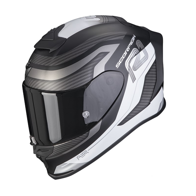 Integralny kask motocyklowy SCORPION EXO-R1 AIR VATIS matowy czarny/biały wyprzedaż