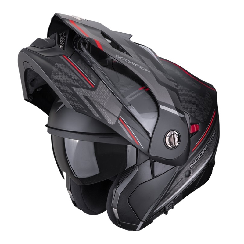 Kask motocyklowy SCORPION ADX-2 CARRERA matowy czarno-czerwony