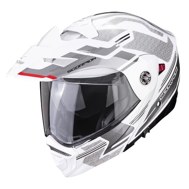 Kask motocyklowy SCORPION ADX-2 CARRERA pearl white-silver