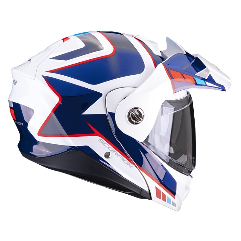 Kask motocyklowy SCORPION ADX-2 CAMINO pearl white-blue-red wyprzedaż