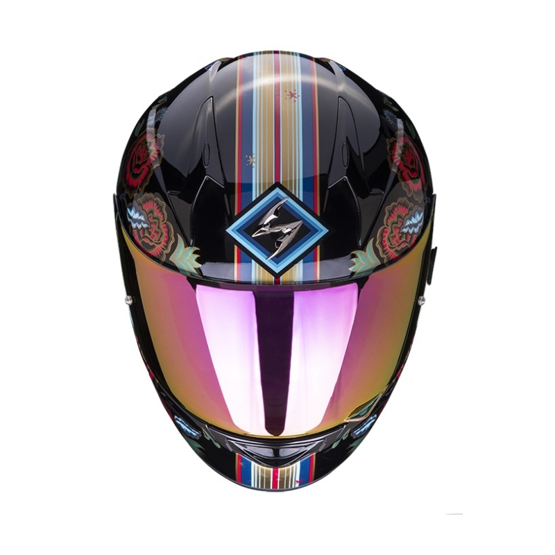 Integralny kask motocyklowy SCORPION EXO-390 CHICA II black-blue-pink