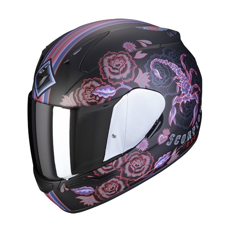 Integralny kask motocyklowy SCORPION EXO-390 CHICA II matt black-pink