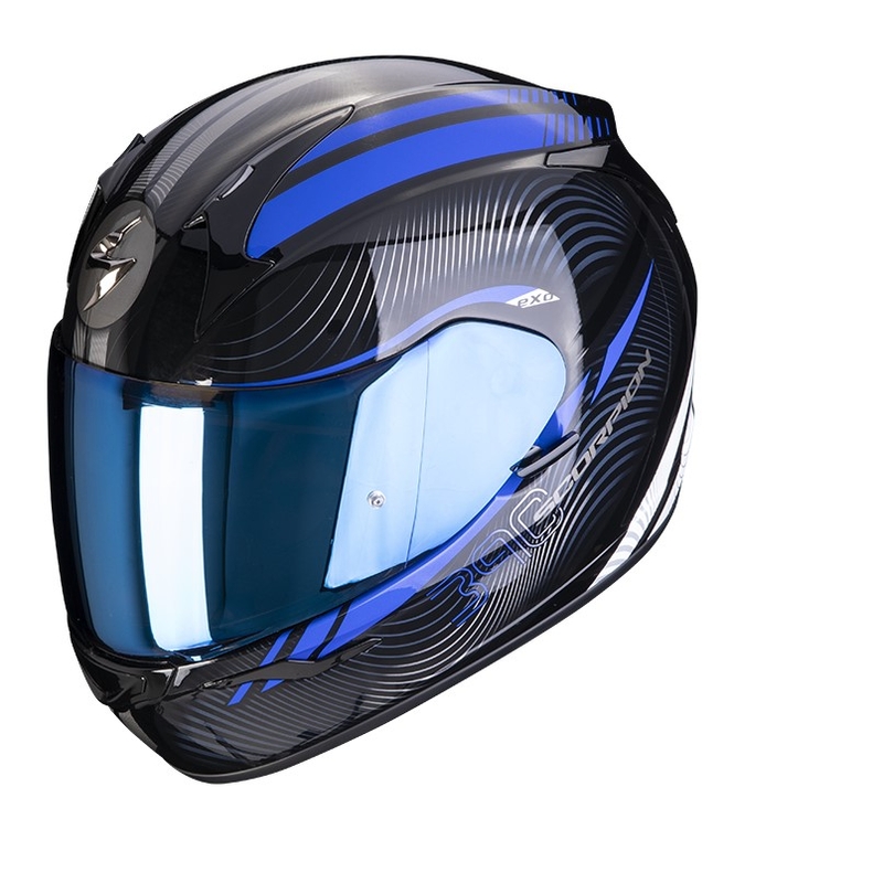 Integralny kask motocyklowy SCORPION EXO-390 STING czarno-niebieski